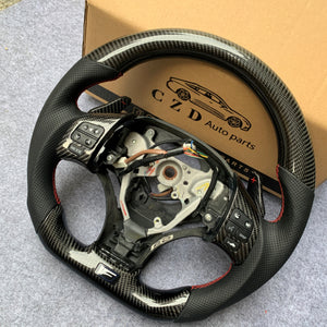 CZD Lexus IS250 IS350 Carbon fiber steering wheel with Blue Sports Badge