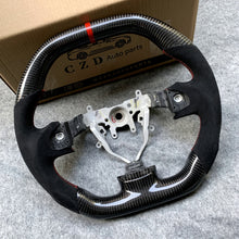 Load image into Gallery viewer, For 2008-2014 SubaruWRX STI  carbon fiber steering wheel Flat top Flat buttom design