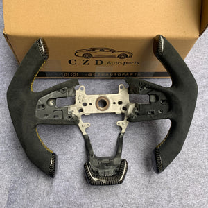 CZD- 2016-2021 Honda civic seden/FK7/FK8/10th gen civic carbon fiber steering wheel with F1 shape