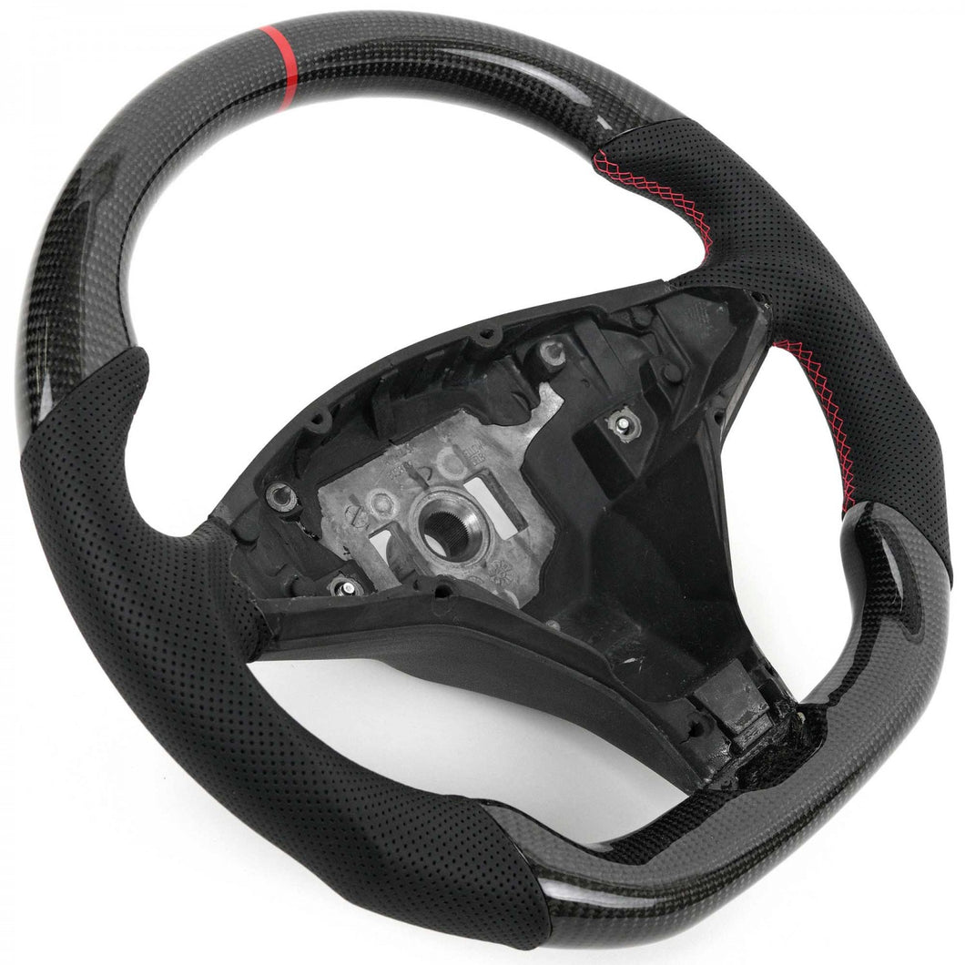 Custom For Tesla Model S Carbon Fiber Steering Wheel Round top