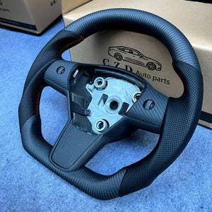 CZD Tesla Model Y/Model 3 with real carbon fiber steering wheel