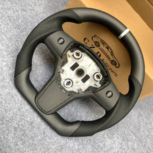 Load image into Gallery viewer, CZD Tesla model 3/model Y carbon fiber steering wheel with matte design