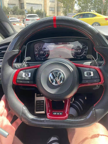 CZD VW Golf GTI MK7/MK7.5 carbon fiber steering wheel